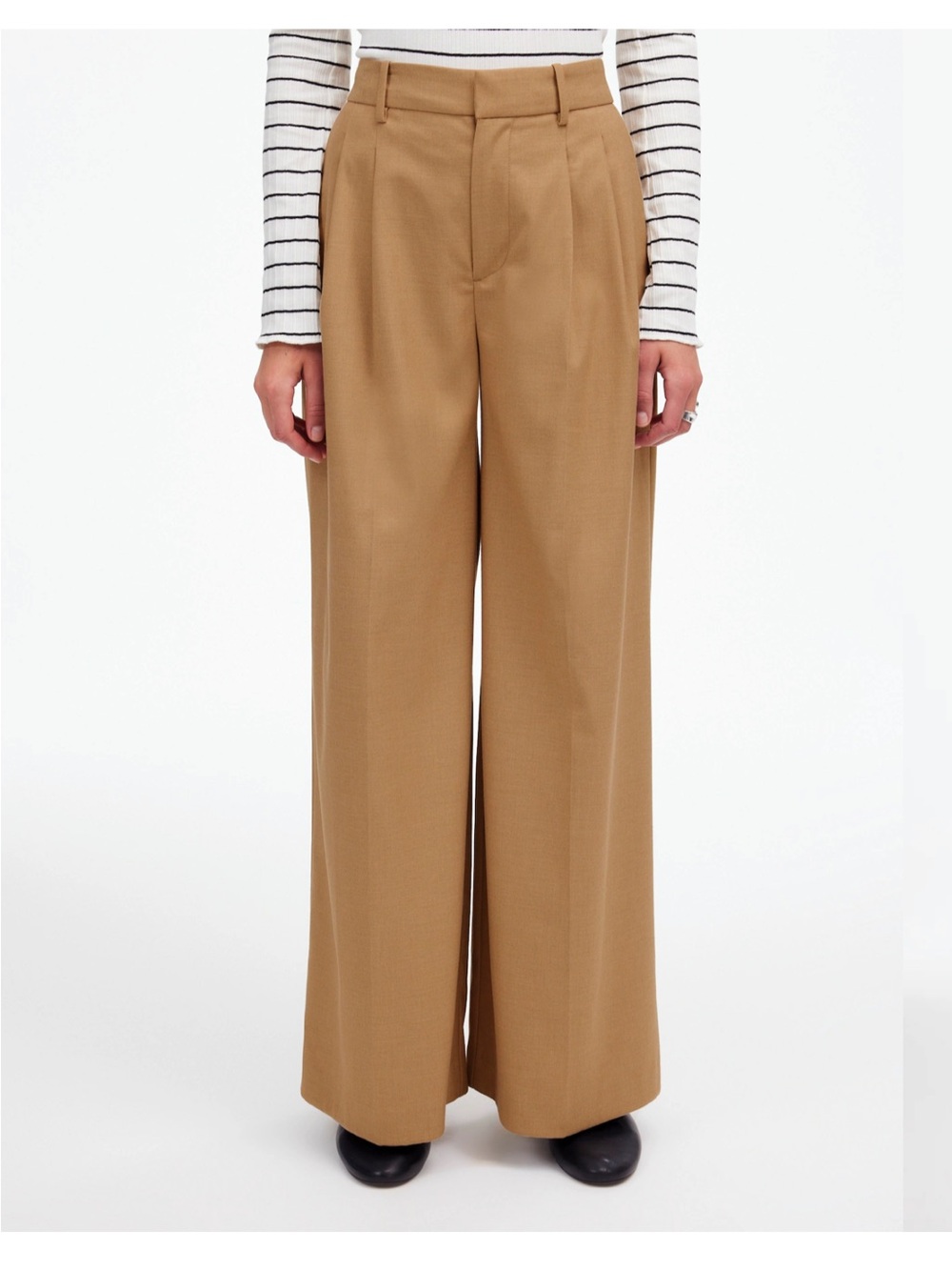 Madewell The Harlow Superwide-Leg Trouser in Brushed Twill